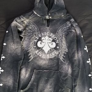 AFFLICTION ladies long sleeve sweatshirt with hood